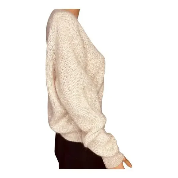 Ba&sh NWT women’s DANY Mohair sweater size 3/L/8 Beige Neutral - Picture 4 of 12